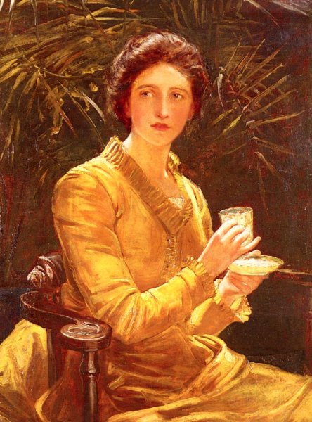 Five O'Clock Tea by John Hanson Walker - Hand-Painted Oil Painting Reproduction