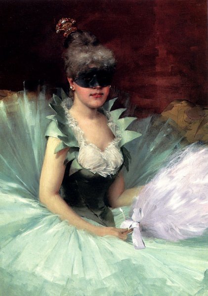 The Masked Beauty by John Harrison Witt - Hand-Painted Oil Painting Reproduction