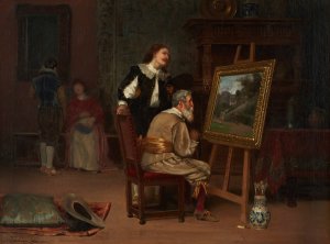The Art Critic by John Henry Dolph Oil Painting