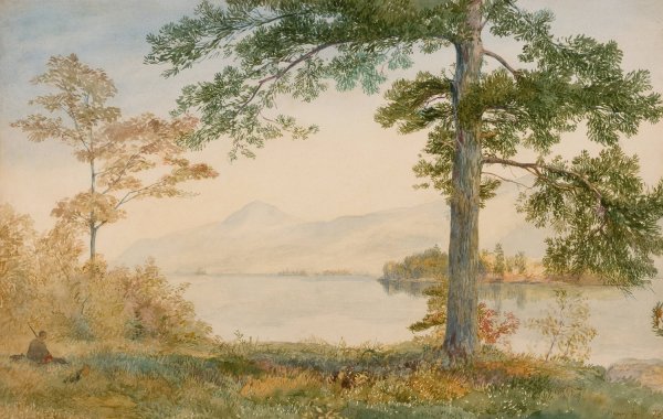 Main Product Photo of Lake George in Autumn  Painting by John Henry Hill