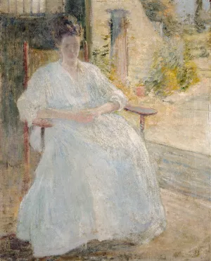 Figure in Sunlight by John Henry Twachtman Oil Painting