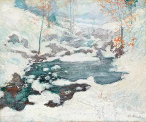 Icebound by John Henry Twachtman Oil Painting