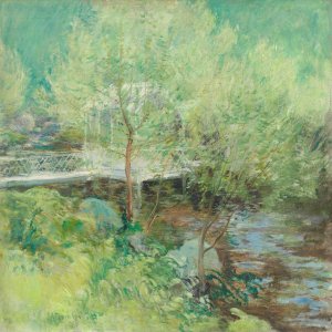 The White Bridge by John Henry Twachtman Oil Painting