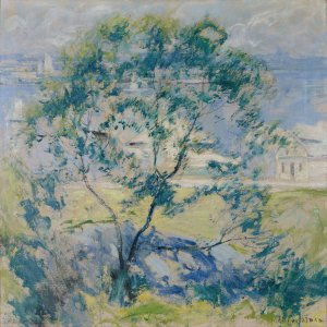 The Wild Cherry Tree by John Henry Twachtman Oil Painting