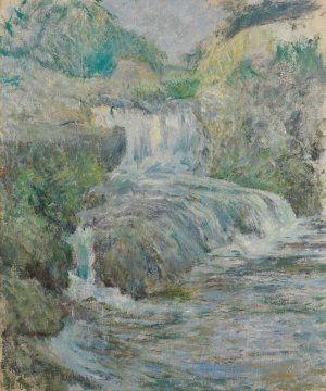 Waterfall by John Henry Twachtman Oil Painting