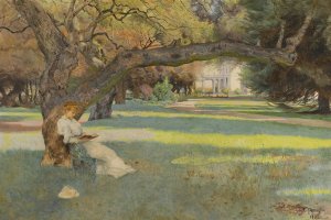 The Havens'Estate, Piedmont, California by John Herbert Evelyn Partington Oil Painting