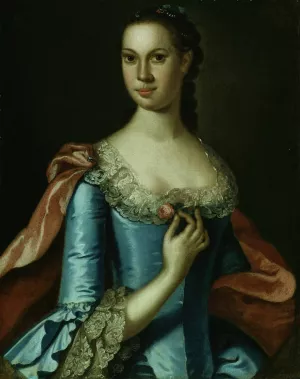 Mrs. William Carmichael by John Hesselius Oil Painting