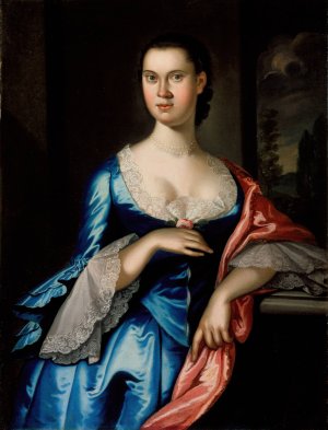 Portrait of Elizabeth Chew Smith by John Hesselius Oil Painting