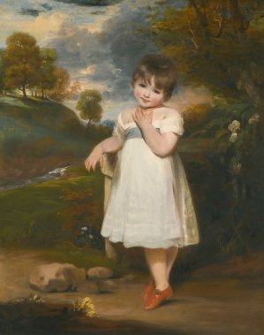 Portrait Of Emma Laura Whitbread, Later Lady Eversley  Oil painting by John Hoppner