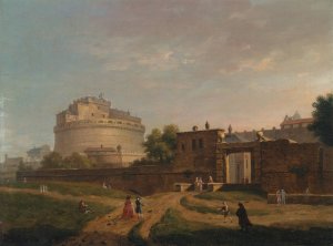 Castel Sant'Angelo, Rome by John Inigo Richards Oil Painting