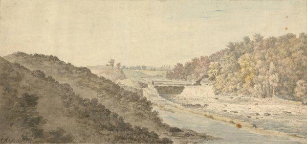 The Salmon Leap at Leixlip, Ireland  by John Inigo Richards - Hand-Painted Oil Painting Reproduction