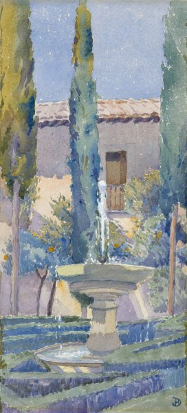 The Patio by John Ireland Howe Downes - Hand-Painted Oil Painting Reproduction