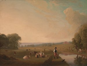 A View of Theobald's Park, Hertfordshire by John James Chalon Oil Painting