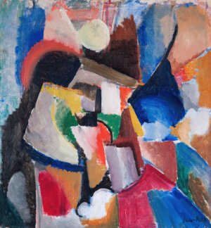 Colour Composition by John Jon-And Oil Painting