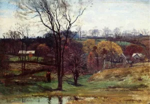 A Late Afternoon Walk Oil painting by John Joseph Enneking