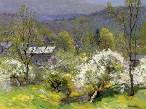 Apple Blossoms by John Joseph Enneking Oil Painting