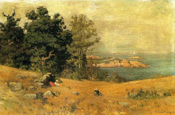 Main Product Photo of Berrying at the Seashore Painting by John Joseph Enneking