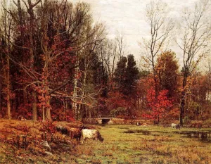 Cattle Grazing by John Joseph Enneking - Oil Painting Reproduction