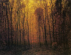 Deep Woods in Fall by John Joseph Enneking Oil Painting