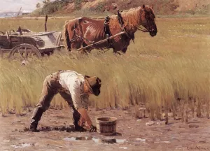 Duxbury Clam Digger by John Joseph Enneking Oil Painting