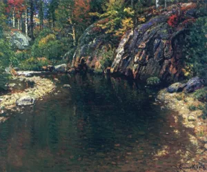 Home of the Trout by John Joseph Enneking Oil Painting