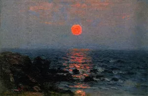 Moonlight on the Ocean by John Joseph Enneking - Oil Painting Reproduction