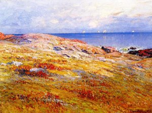 Moonrise at Sunset, Gloucester, Massachusetts by John Joseph Enneking Oil Painting