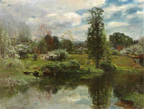 Main Product Photo of Summer on the Lake Painting by John Joseph Enneking