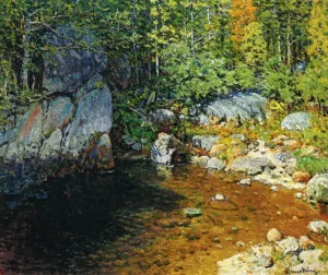 Woodland Pool, Newry, Maine by John Joseph Enneking Oil Painting
