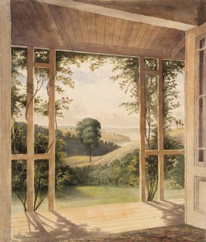 Auckland, from the Verandah of Mr Reader Wood's Cottage by John Kinder Oil Painting