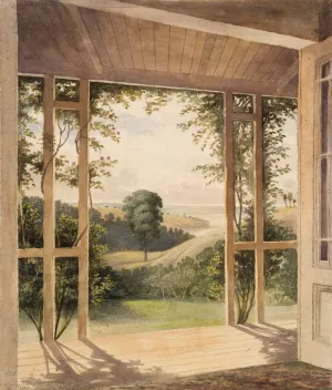 Auckland, from the Verandah of Mr Reader Wood's Cottage by John Kinder Oil Painting