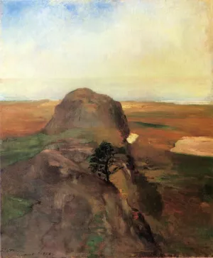 Autumn Study, View over Hanging Rock, Newport, R.I. (also known as Bishop Berkeley's Rock) by John La Farge - Oil Painting Reproduction