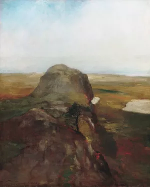 Autumn Study, View over Hanging Rock, Newport, R.I. Oil painting by John La Farge