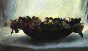 Bowl of Flowers by John La Farge - Oil Painting Reproduction