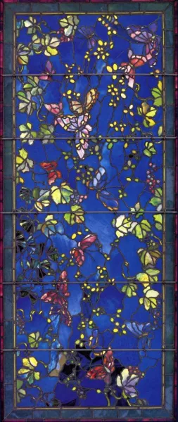 Butterflies and Foliage by John La Farge - Oil Painting Reproduction