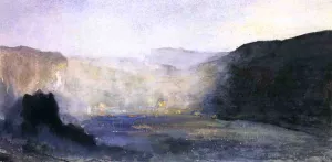 Crater of Kilauea, Sunrise by John La Farge - Oil Painting Reproduction