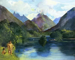 Entrance to Tautira River, Tahiti by John La Farge Oil Painting