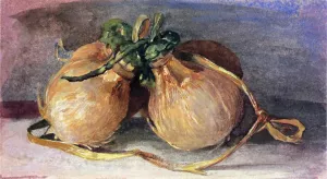 Hari. Bundle of Cocoanuts. Showing Tahitian Manner of Preparing and Tying Them by John La Farge Oil Painting