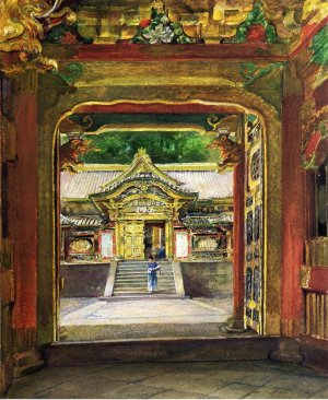 In the Third Gate, Looking Toward the Fourth of the Temple, Iyemitsu, Nikko, Aug., 1886