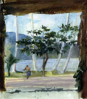 Late Afternoon, Fagaloa Bay Oil painting by John La Farge