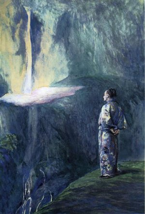 Li-Tai-Pe and the Waterfall Oil painting by John La Farge