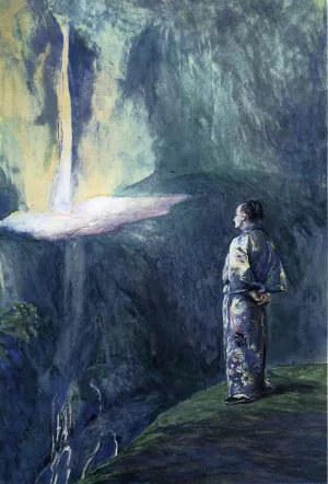 Li-Tai-Pe and the Waterfall Oil painting by John La Farge