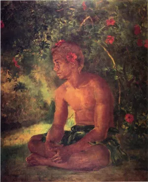 Maua, a Samoan also known as Maua, Our Boatman by John La Farge - Oil Painting Reproduction