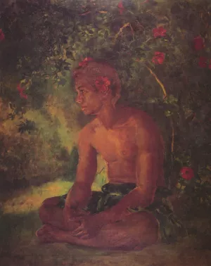 Maua, a Samoan by John La Farge Oil Painting