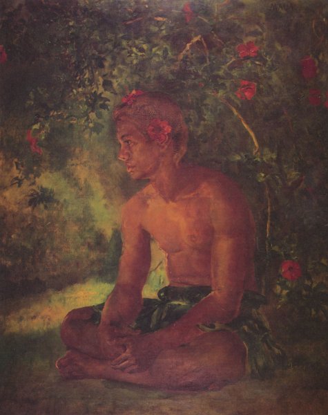 Main Product Photo of Maua, a Samoan Painting by John La Farge