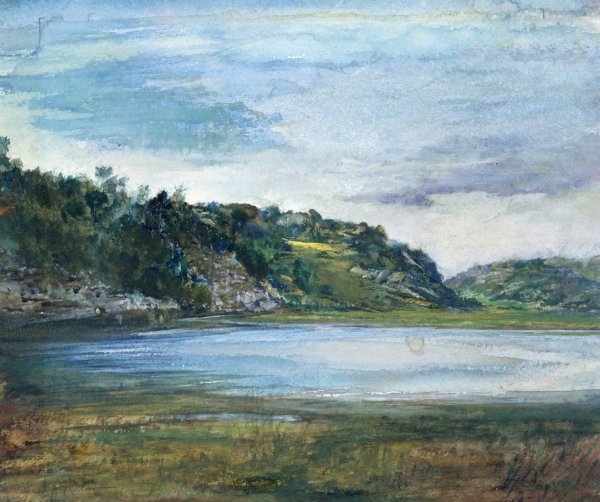 Main Product Photo of Paradise Rocks—Study at Paradise, Newport, Rhode Island  Painting by John La Farge