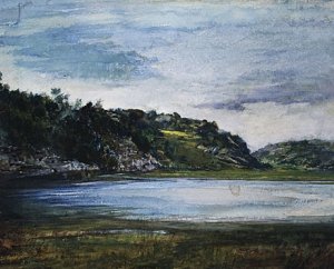 Paradise Rocks--Study at Paradise, Newport, Rhode Island by John La Farge Oil Painting