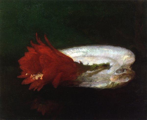 Shell and Flower by John La Farge - Hand-Painted Oil Painting Reproduction
