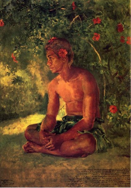Main Product Photo of Sketch of Maua, Apia, One of Our Boat Crew also known as Maua, a Samoan Painting by John La Farge