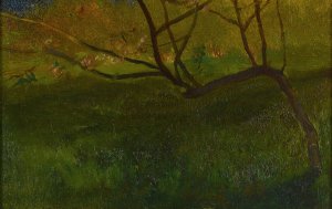 Study Of Apple Tree. Spring by John La Farge Oil Painting